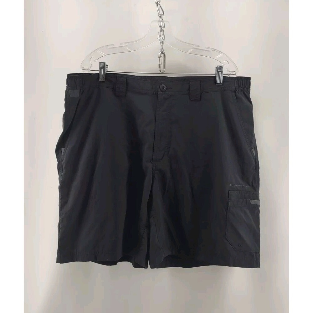 Columbia PFG Shorts Mens Size 40 Cargo Hiking Nylon Stretch Waist Charcoal Gray